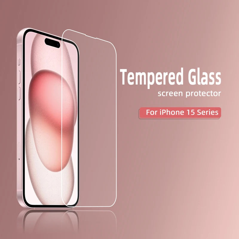For iPhone 15 Pro Max 2.5d Clear Tempered Glass High Transparent Wholesale for iPhone 15 Plus Screen Protector