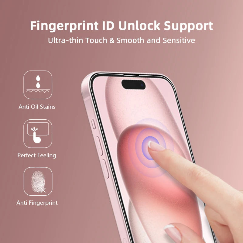 For iPhone 15 Pro Max 2.5d Clear Tempered Glass High Transparent Wholesale for iPhone 15 Plus Screen Protector