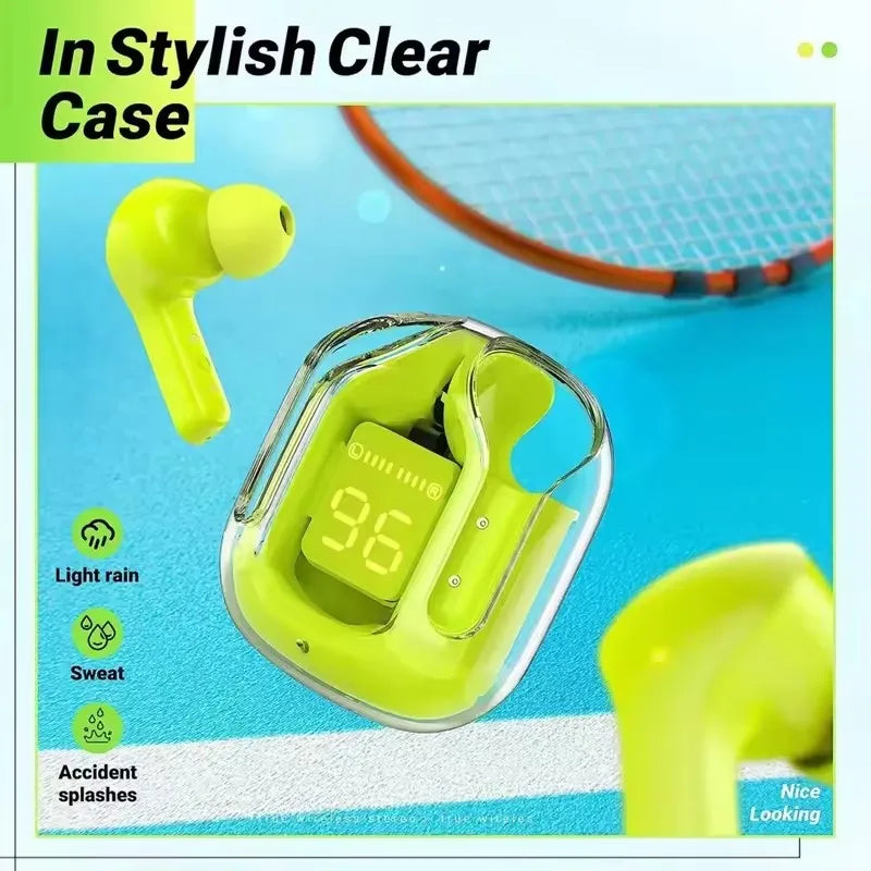 2025 Best Sale Air31 Tws Wireless Earphones Transparent Headset Enc Sports Headphones  Earbuds T8 Auriculares Hearing Aids