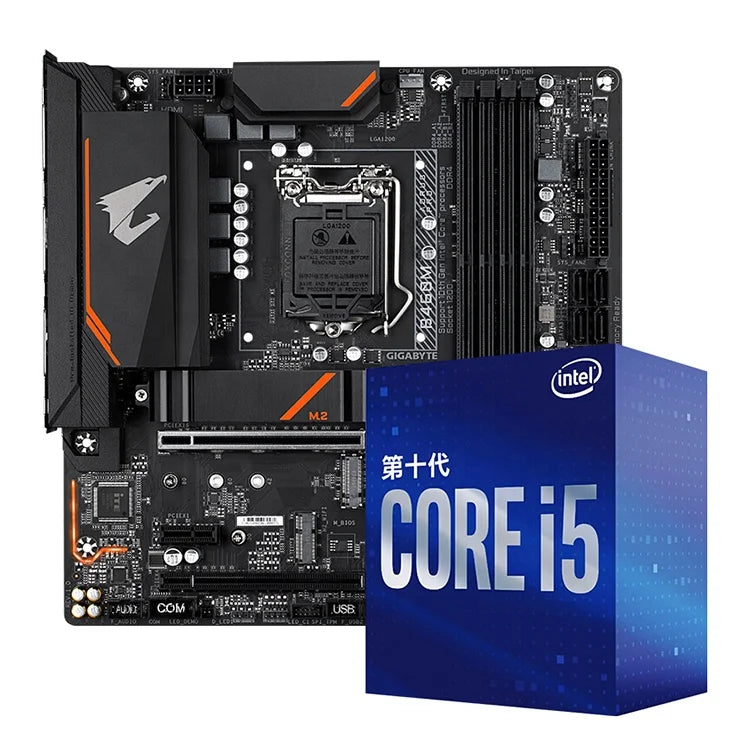 Used GIGABYTE B460M AORUS ELITE Gaming Motherboard With Intel 10th Core CPU Processor With I5-10500 I7-10700 in Stock