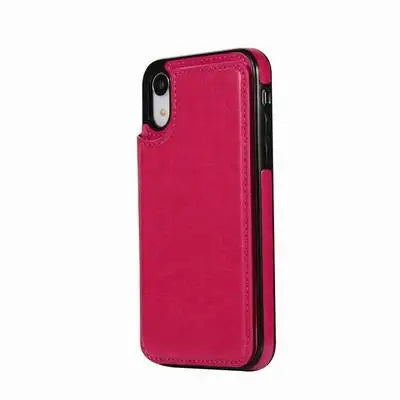 Retro Leather Wallet Phone Case Card Slots Magnetic PU Leather Mobile Case for iPhone 17 16 15 14 Pro Max