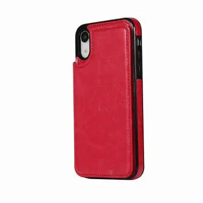 Retro Leather Wallet Phone Case Card Slots Magnetic PU Leather Mobile Case for iPhone 17 16 15 14 Pro Max