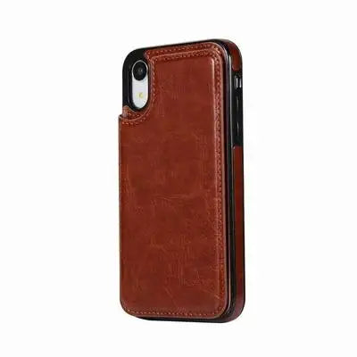 Retro Leather Wallet Phone Case Card Slots Magnetic PU Leather Mobile Case for iPhone 17 16 15 14 Pro Max
