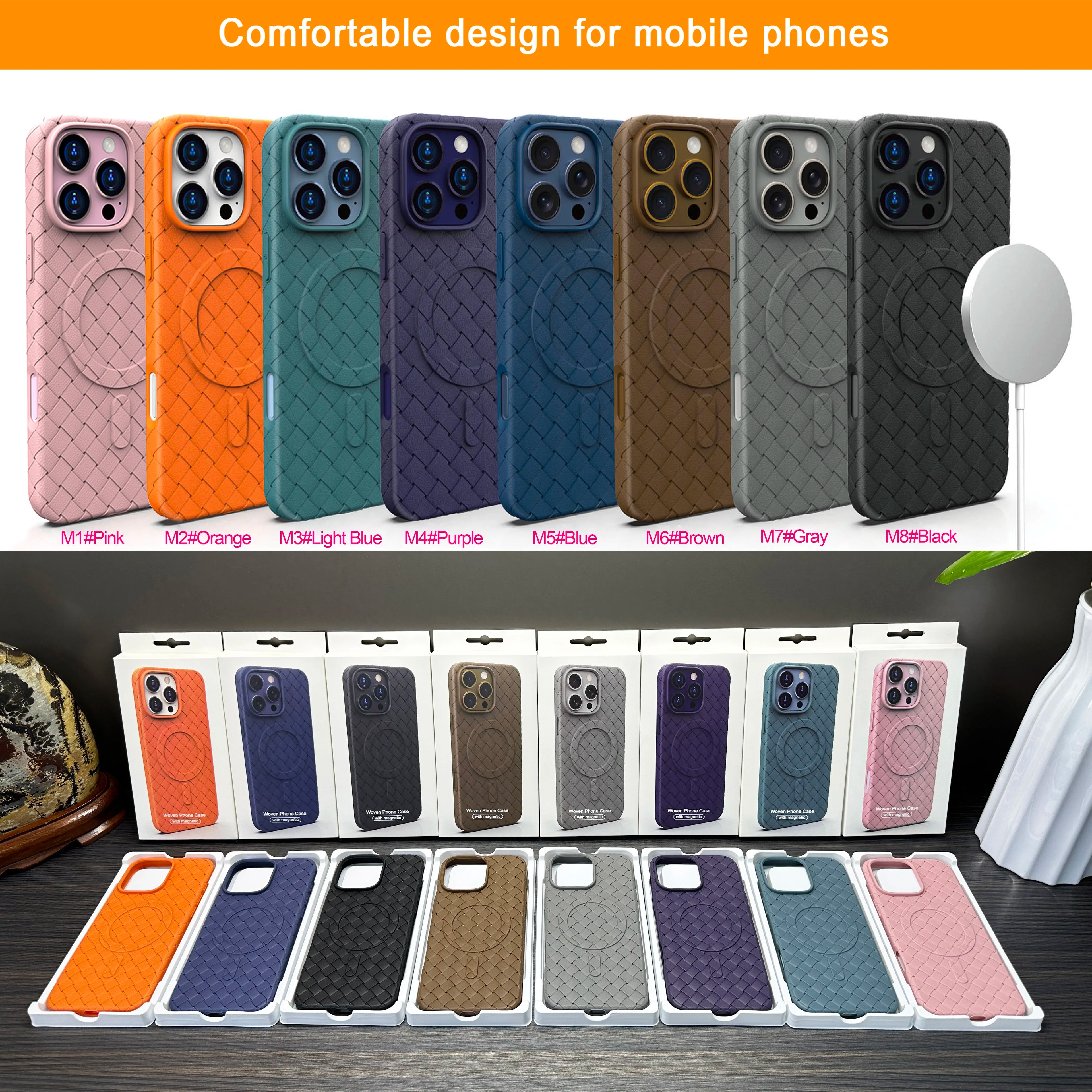 Top Selling Magnetic TPU Anti-Drop Mobile Phone Cases Wholesale for iPhone 16 15 14 12 11 Pro Max