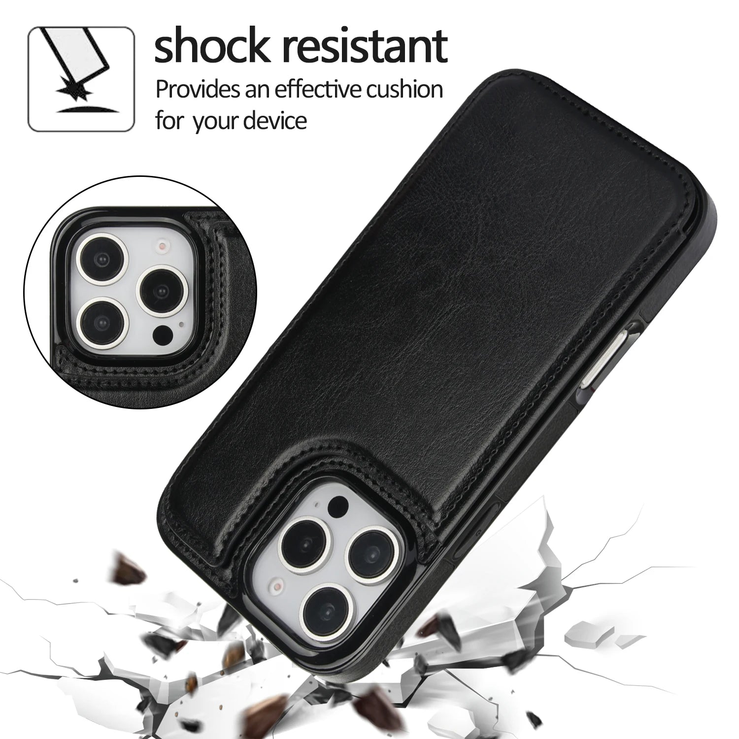 Retro Leather Wallet Phone Case Card Slots Magnetic PU Leather Mobile Case for iPhone 17 16 15 14 Pro Max