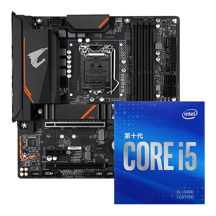Used GIGABYTE B460M AORUS ELITE Gaming Motherboard With Intel 10th Core CPU Processor With I5-10500 I7-10700 in Stock