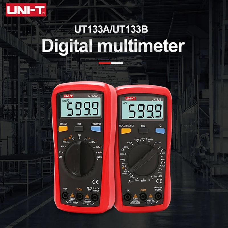 UNI-T UT133A UT133B Digital Multimeter 6000 Counts Multimetro Test AC/DC Voltage Tester Frequency Capacitance Meter Current Tool