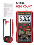 Digital Multimeter Mini Mmultimetro 6000 Count ANENG M118A AC Voltage Auto Capacitance Resistance Diode Meter NCV Tester Tool